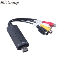 Elistoooop USB 2,0 конвертер карт видеозахвата пк адаптер тв аудио DVD DVR VHS для windows XP для Vista для Win 7