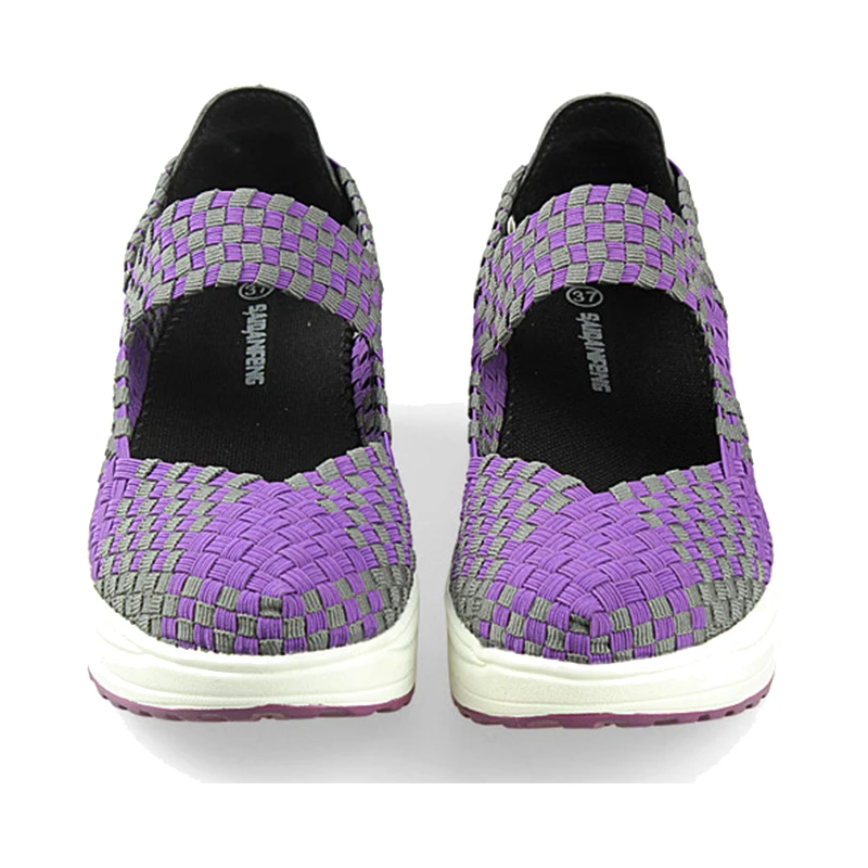 SWYIVY Slimming Women Shoes Lose Weight Woven Sneakers Platform New Feminino Colorful Light Comfortable Swing Sneakers Shoe