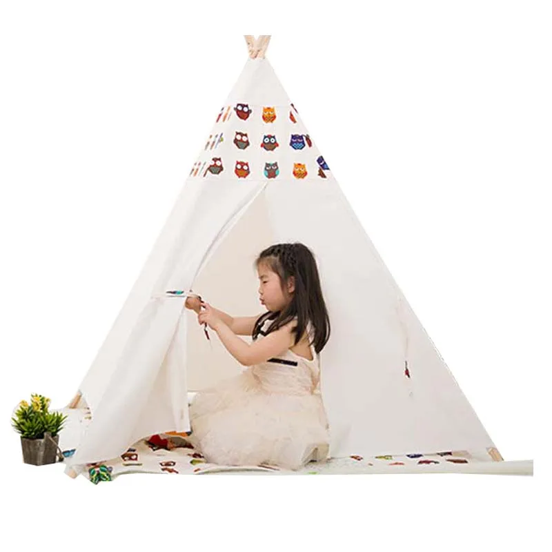 Рождественский подарок детская кровать, палатка teepee белый игровой домик