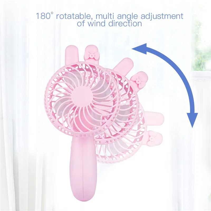 

Tiny Cute 250mAh Battery Air Cooling Fan USB Rechargeable Folding Mini Handheld Fan with Strong Wind and Rotatable Handle 40