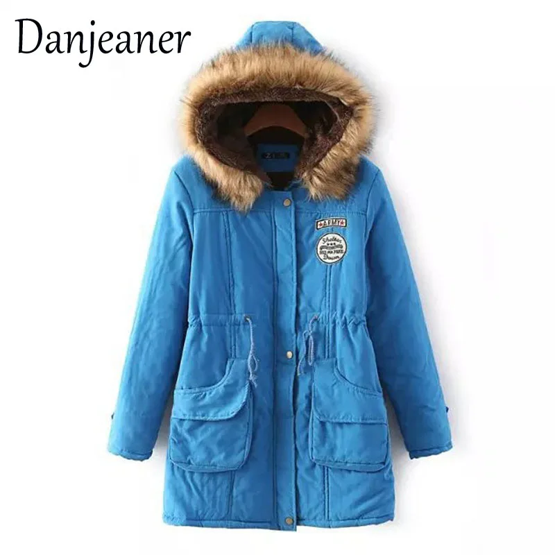 Danjeaner 2018 New Parkas Female Women Winter Coat Thickening Cotton Winter Jacket Women Outwear Slim Parkas for Women Winter