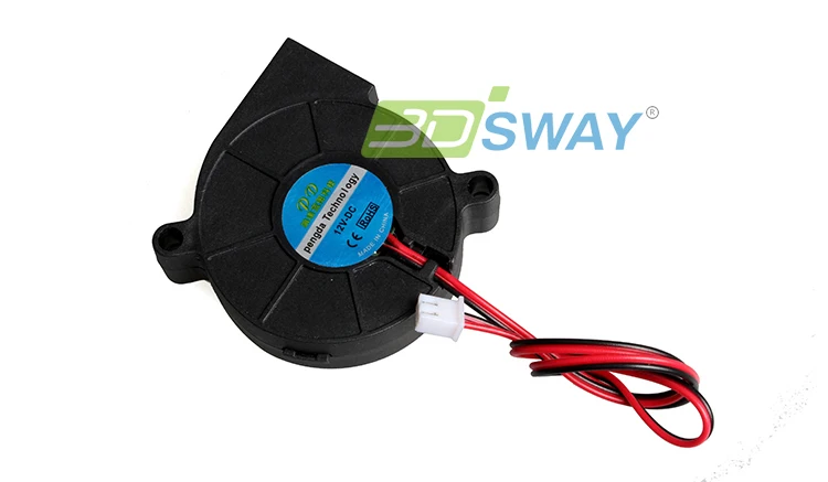 3DSWAY 3D 프린터 부품 DC 12V/24V 냉각 터보 팬 50*15mm 송풍기 방사형 브러시리스 팬 액세서리 플라스틱 팬 5015 1pc