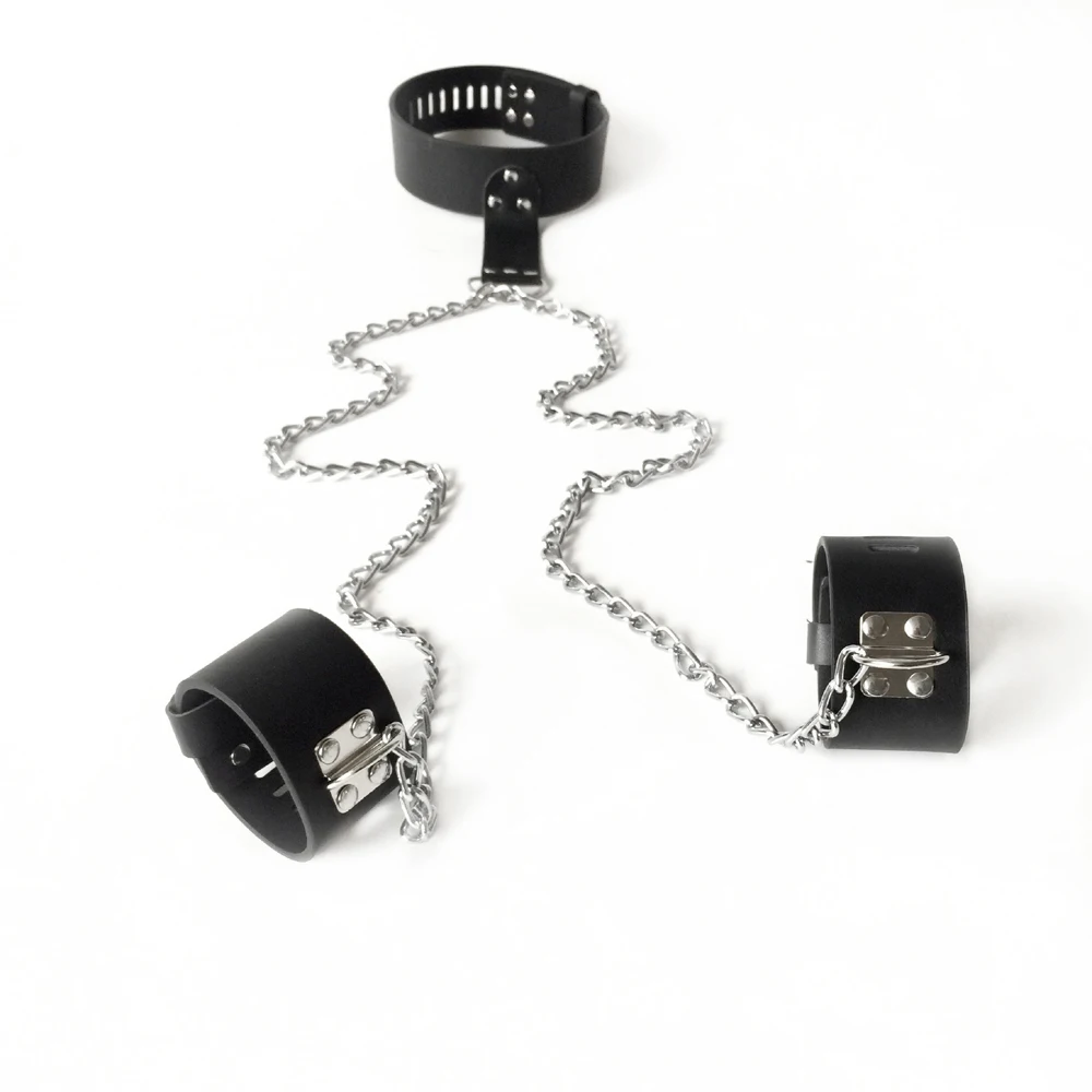 Aliexpress.com : Buy Black emperor SM fun, leather handcuffs collar ...