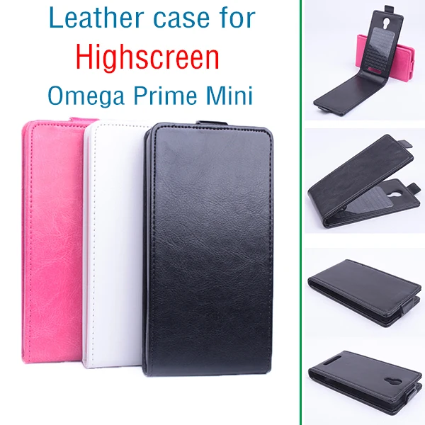 

Retro Genuine Real Leather Case Cover for Highscreen Omega Prime mini Vintage Flip Phone Cases for Highscreen Omega Prime mini