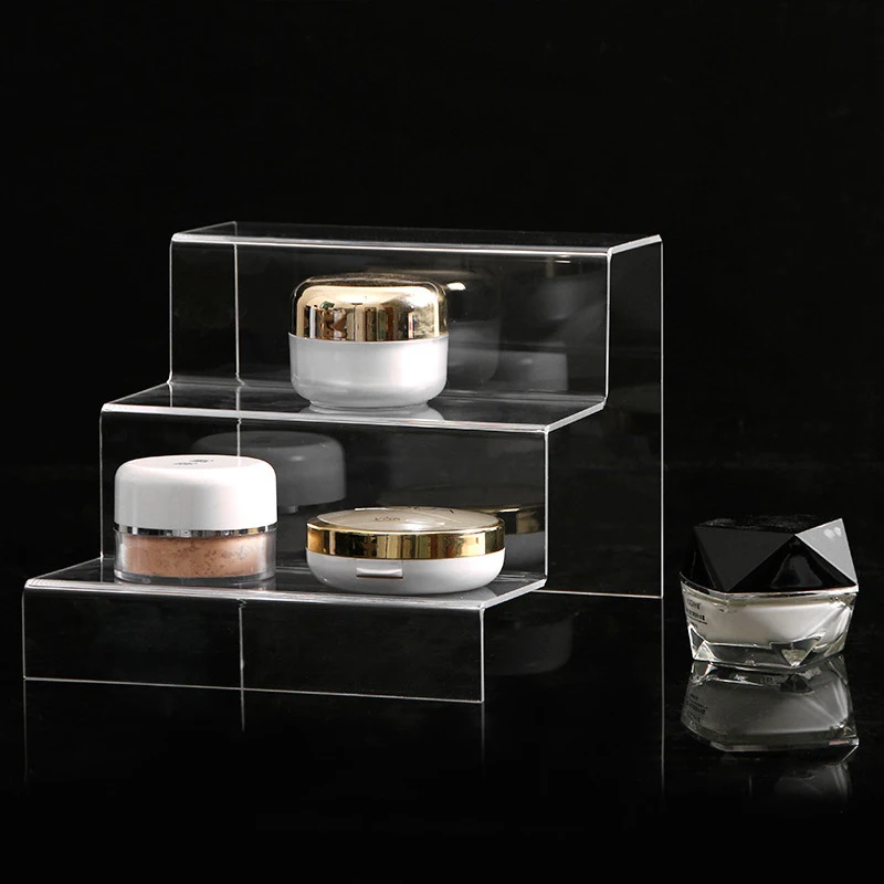 

Cosmetics Display Stand Acrylic Plastic Transparent Shelf Exhibition Rack Make up Storage Rack Makeup Tool Kit