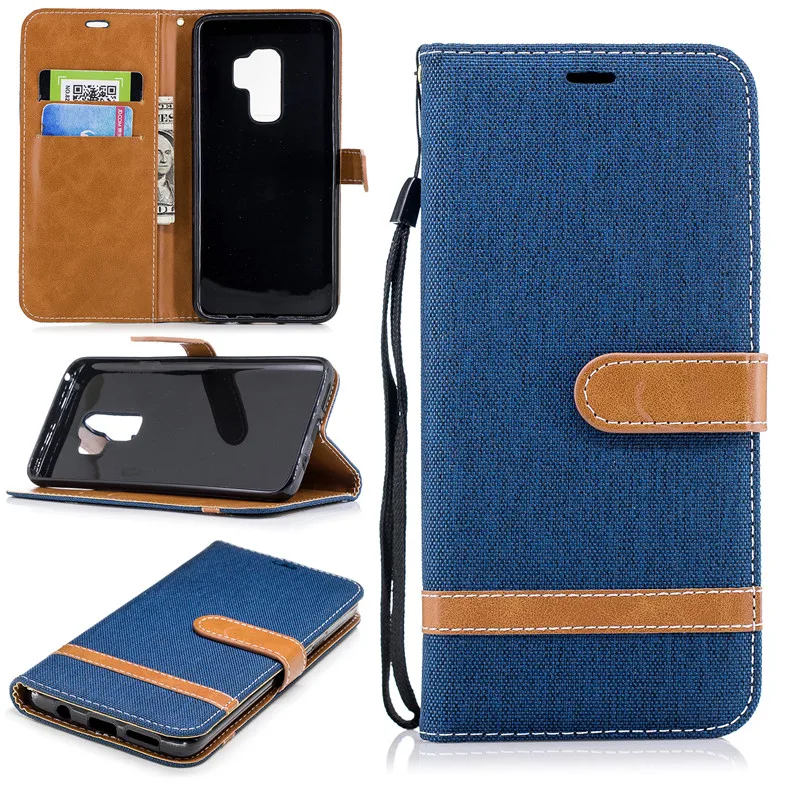 Magnetic Flip Protect Cover For Samsung Galaxy S10 S10Lite S8 S9 A6 A7 A8 2018 A750 A3 A5 Note8 9 Case Denim PU Leather Cover (14)