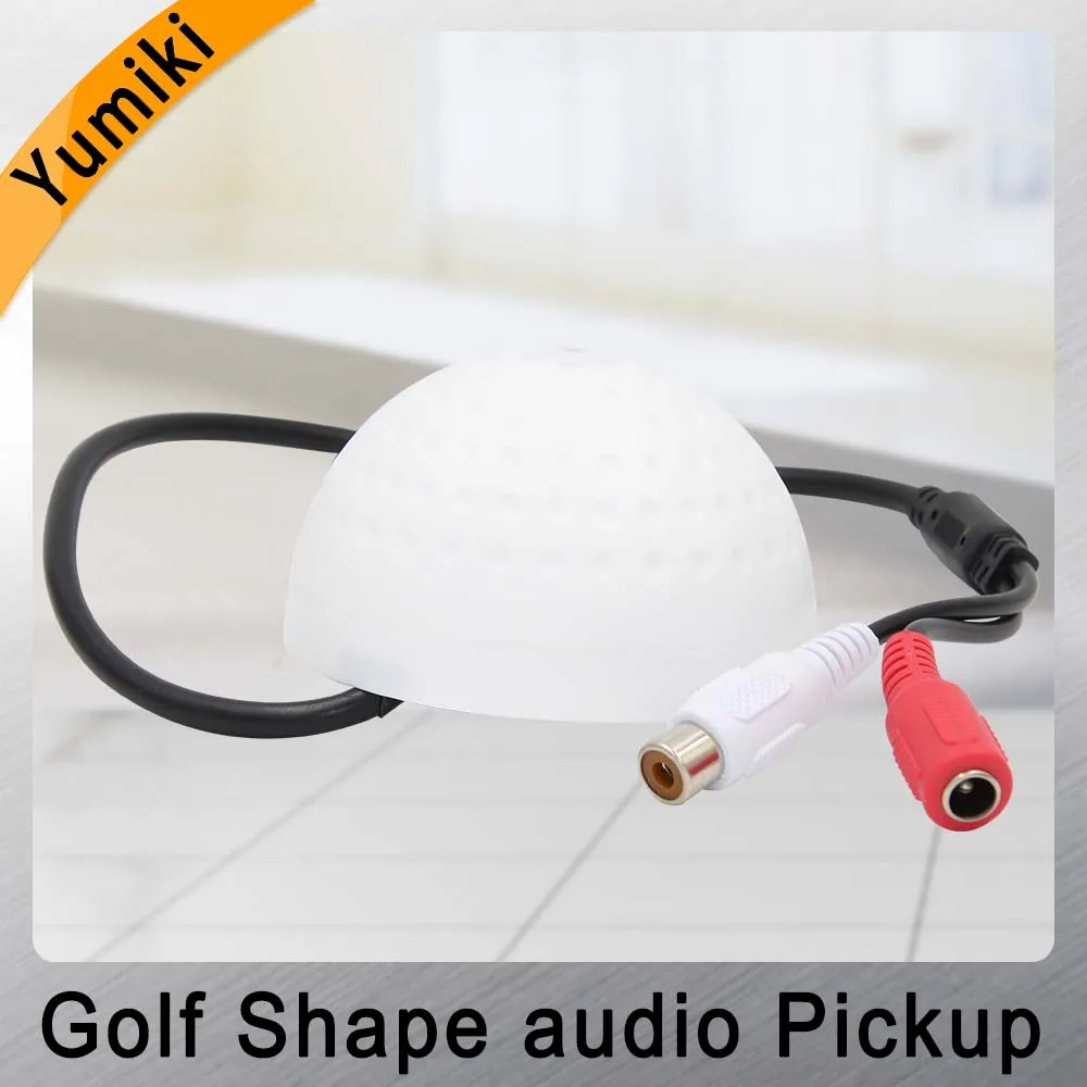 

Yumiki CCTV Microphone Golf Shape audio Pickup Device High Sensitivity DC12V audio Monitoring sound listening device