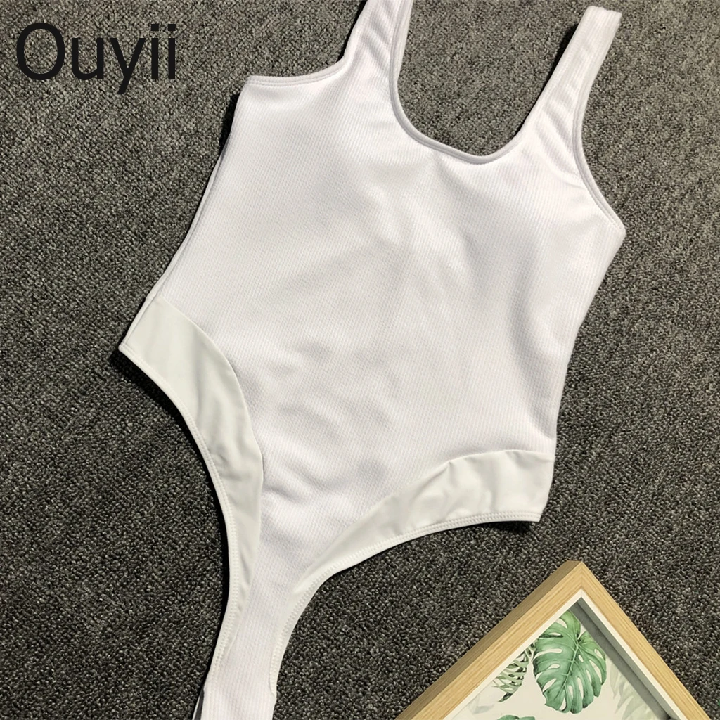 2019 New One-piece Swimsuit Solid Color Bikini Summer Hot Women s Swimwear Slim Sexy Bikini One-piece Swimsuit