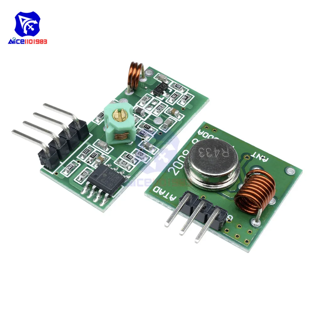 Беспроводной пульт дистанционного управления Модуль платы 315 МГц/433 мгц радиочастотный передатчик приемопередатчик для Arduino - Цвет: 433Mhz