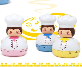 

12PCS Hot Sale New Design Cartoon Novelty Kitchen Timer Kitchen Helper Mini Kitchen Count Down Clip Timer Alarm