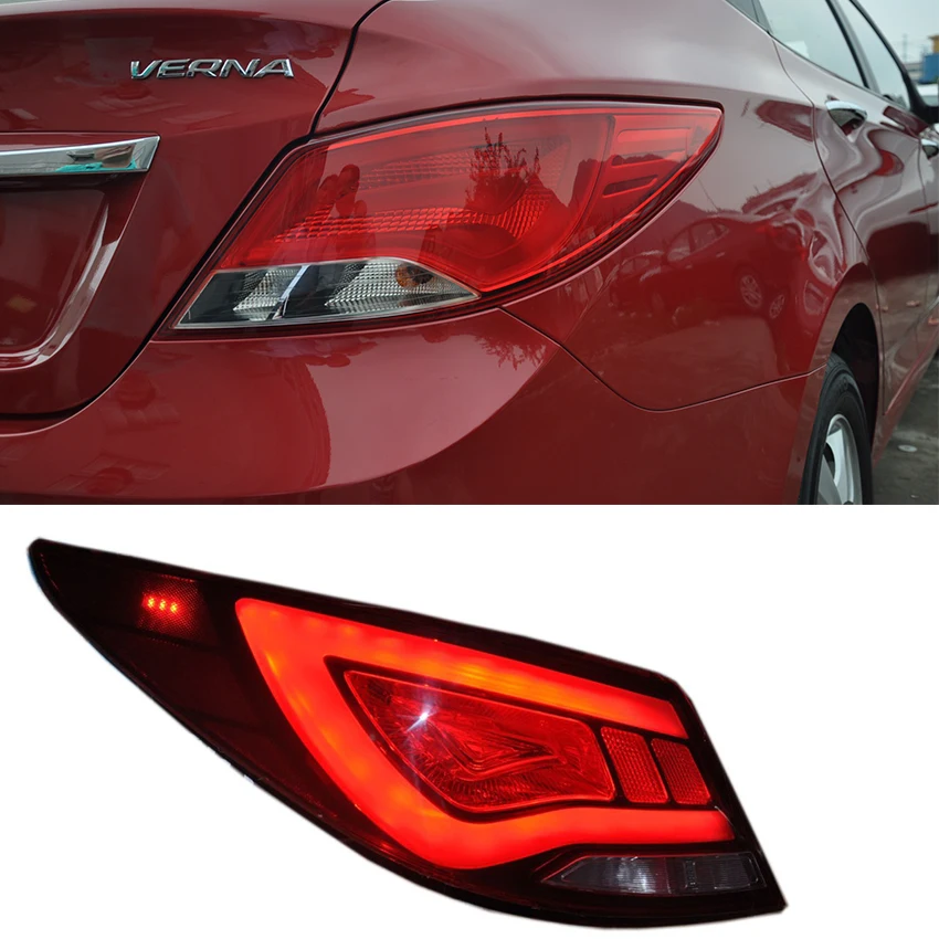 VLAND Factory для Accent Verna Solaris светодиодные задние фонари 2010 2011 2012 2013 с подключи и