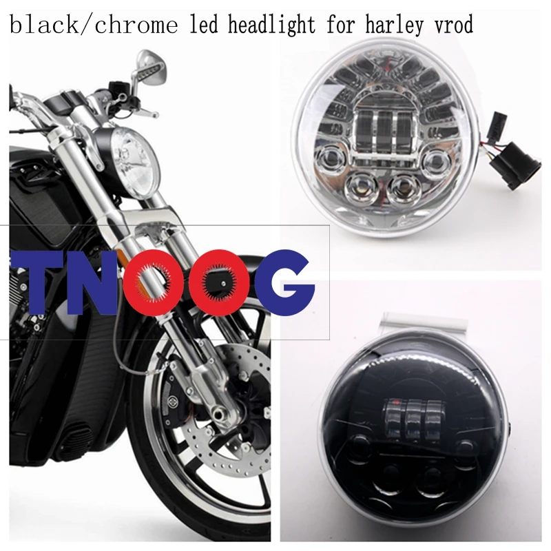 

TNOOG 2017 newest Motorcycle Aluminum Headlight For Harley V Rod VROD VRSCA VRSC Headlight VRSC/V-ROD LED HEADLIGHT