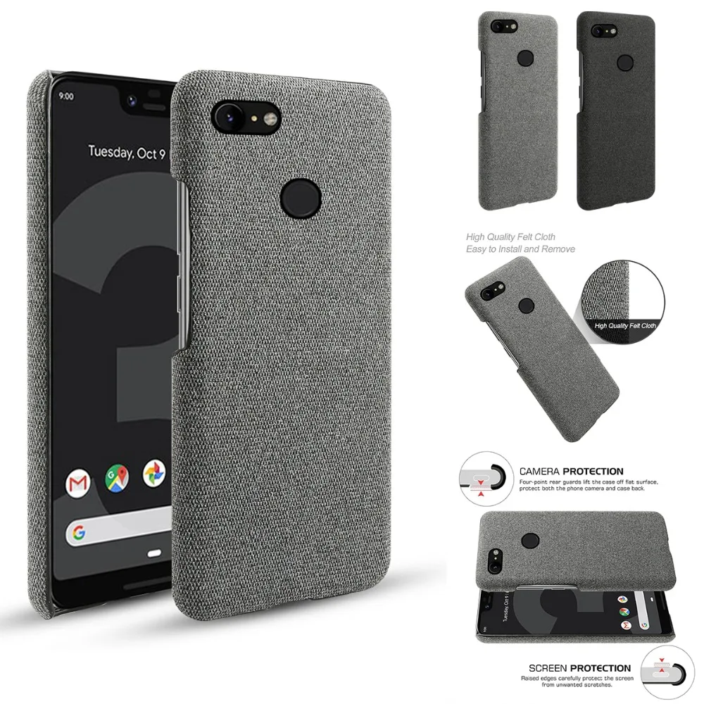 Для Google Pixel 3 3 XL 2 XL чехол тонкий ретро тканые ткани против царапин ПК Жесткий Чехол для Google Pixel 3A 3A XL 4 4 XL чехол