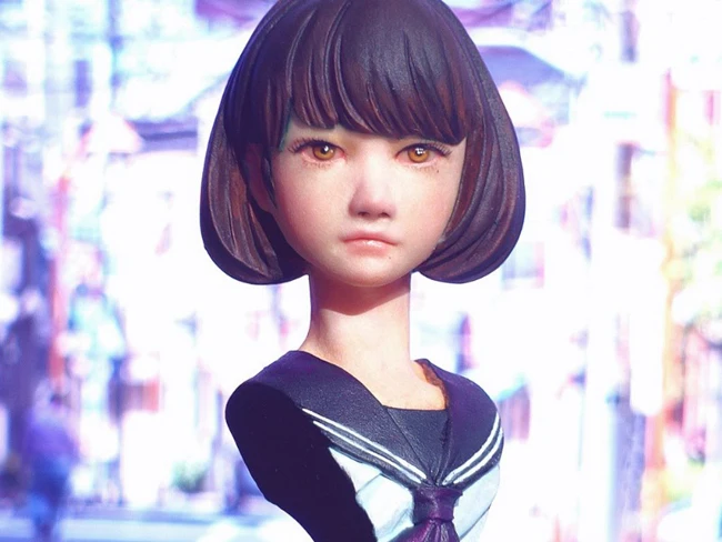 

Assembly Unpainted Scale 1/12 modern girl bust high 60mm Historical toy Resin Model Miniature Kit