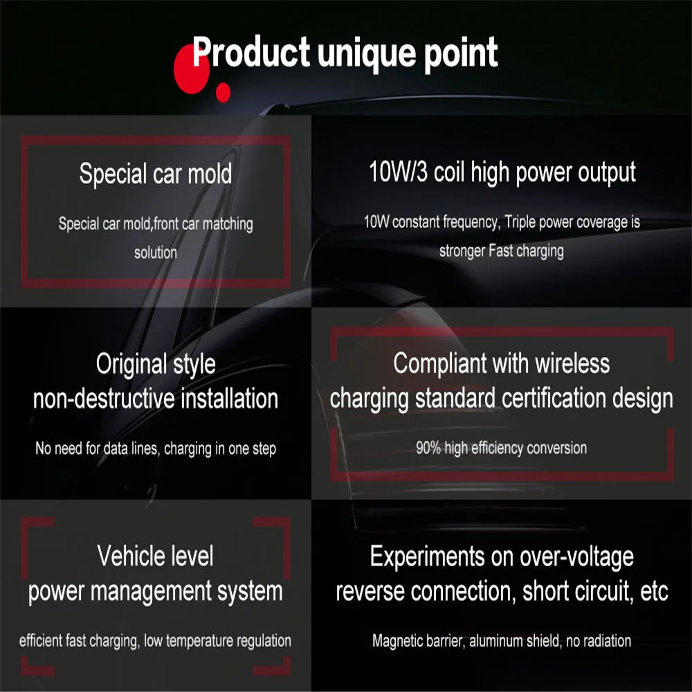 Aotsr QI Wireless Car Charger For Audi Q7 2016 2017 2018 Intelligent Infrared Fast Wireless Charging Car Phone Holder For iphone