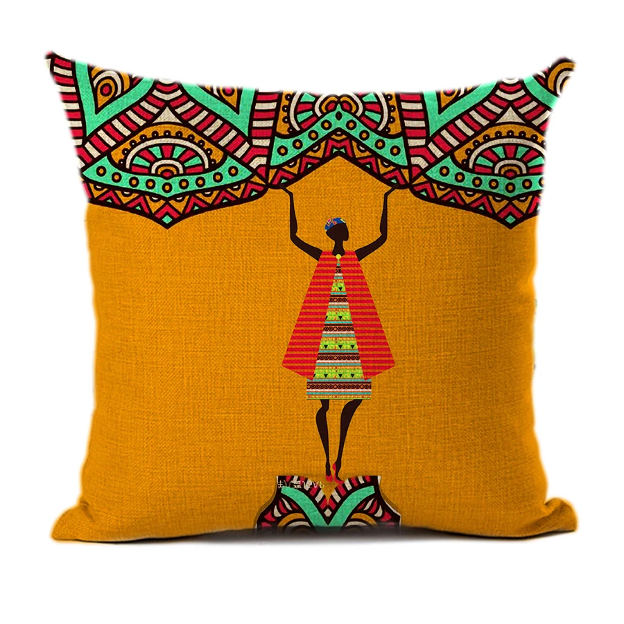 Экзотическая мандала этнический стиль наволочка для подушки Африканский