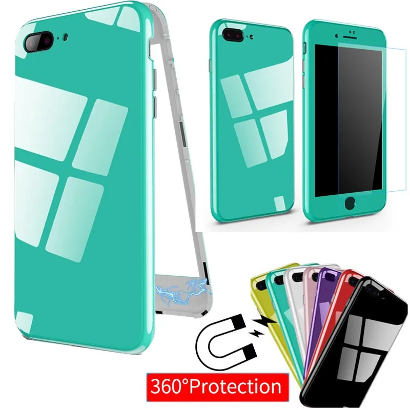 

XR XS Max Case for iphone 6 s 7 8 Plus 360 Degree Magnetic Flip Full Cover Coque for iphone XS Max X 10 iphone XR 6s Plus Cases