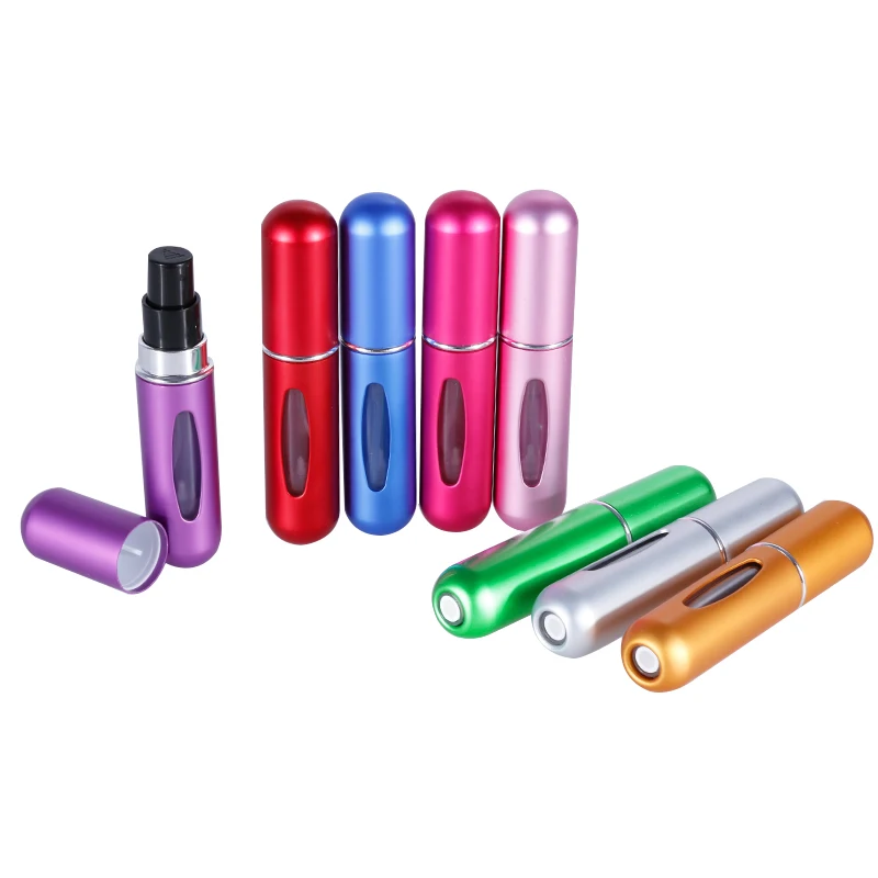 

5ML Refillable Mini Perfume Spray Bottle Aluminum Spray Atomizer Portable Travel Cosmetic Container Perfume Bottle