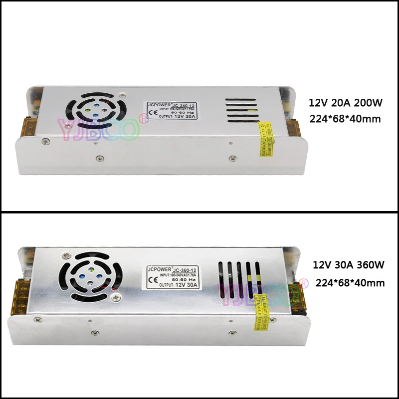 DC12V 5A/8.5A/10A12. 5A/15A/16.5A/20A/30A длинный-образный тонкий светильник ing трансформатор Светодиодная лента светильник импульсный источник питания