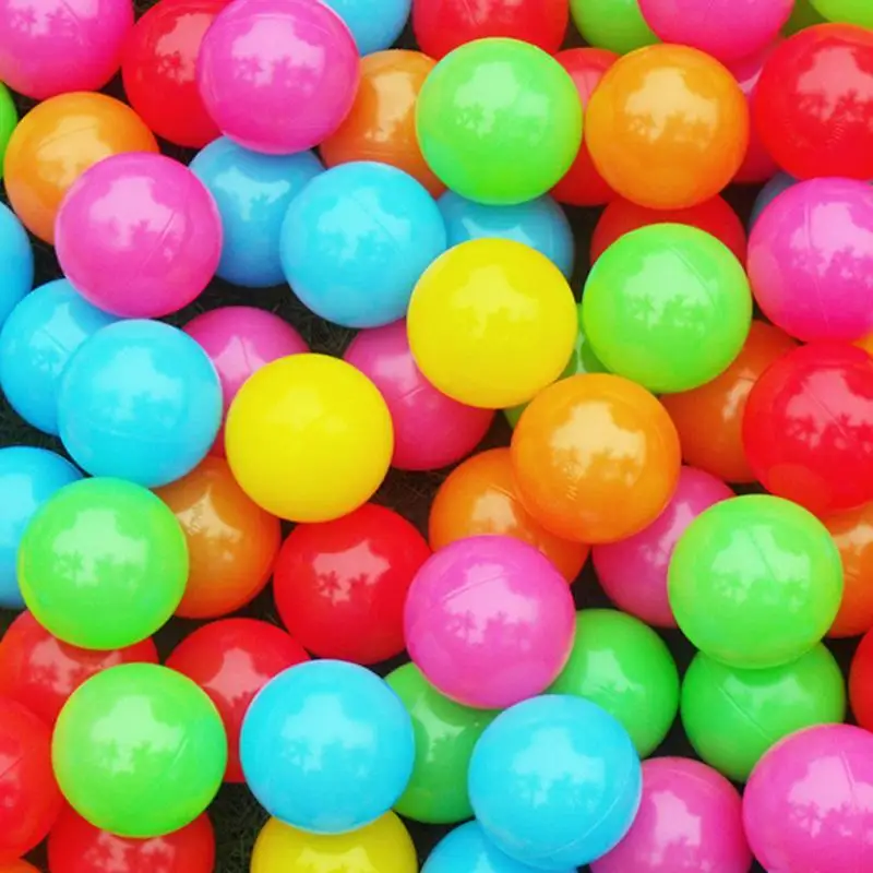100 шт/партия Экологичные красочные Мячи мягкие пластмассовые, для бассейна океан волна мяч стресс воздушный мяч детские игрушки для детей