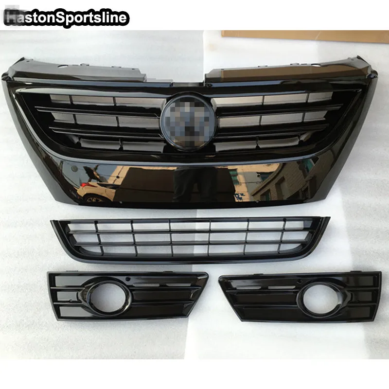 For Volkswagen Passat CC Glossy Black ABS Front Bumper Mesh Grille Grill 20102012 in Racing