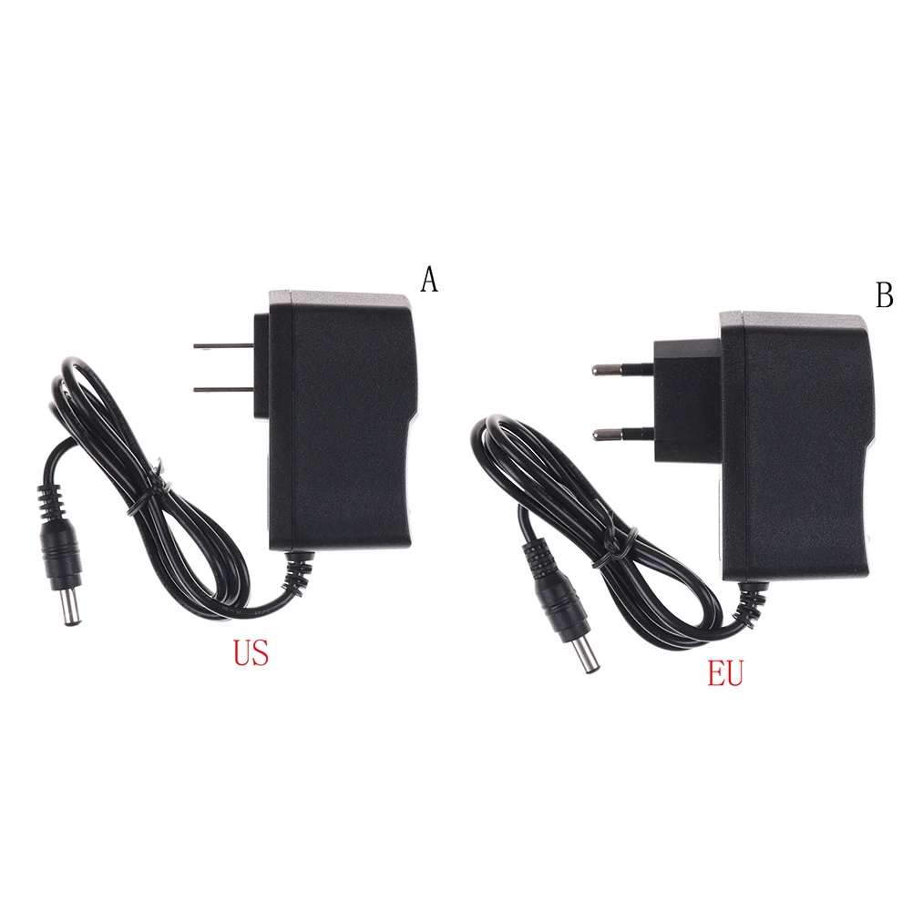 1PC DC 12.6V 1000mA Power Supply EU US Plug For LED CCTV 12.6V1A AC 100-240V Converter Adapter Output Interface 5.5*2.1mm