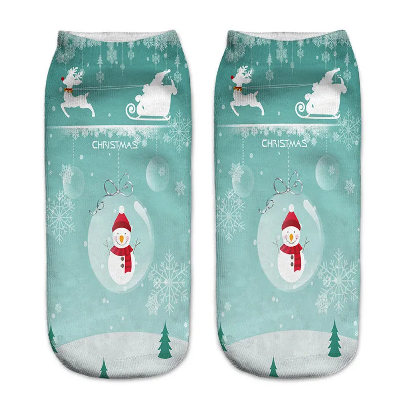 Бренд Chamsgend Merry Christmas, женские носки, новинка, Harajuku, 3D принт, Kawaii, до лодыжки, Calcetines Femme Mujer, носки, милые носки A1