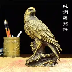 Старый старинный, из медной латуни значительно большой орел черный желтый трюк Caiwang причина фэн шуй украшения стены штампы