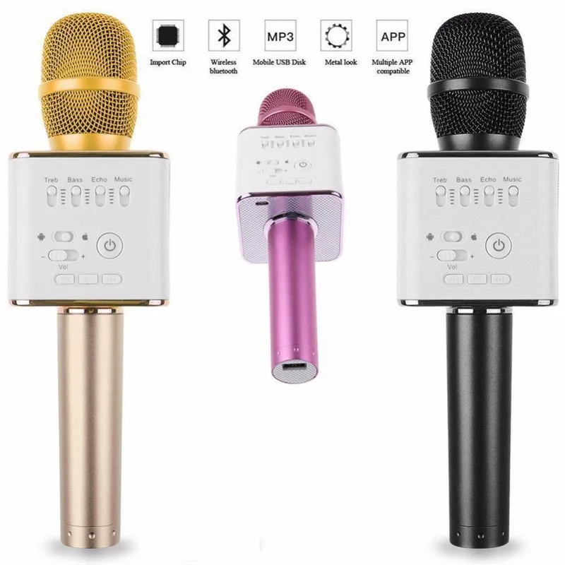 ITSYH беспроводной микрофон Студийный звук запись караоке USB конденсаторный bluetooth