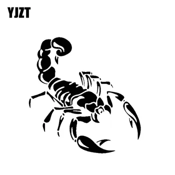 

YJZT 19.3CM*20CM Scorpion Ferocious Decal Vinyl Car Sticker Black/Silver C19-0355