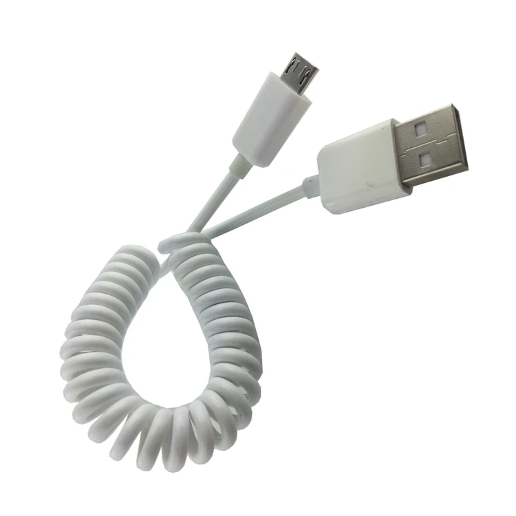 300cm/10FT Micro Usb Spring Coiled Extension portable retractable usb