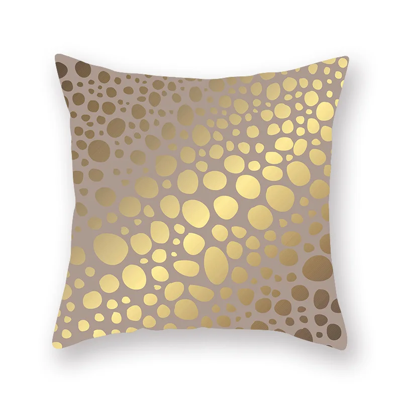 Чехол для диванных подушек из полиэстера с золотыми геометрическими фигурами, чехлы для диванов и диванов, Almofadas - Цвет: 15