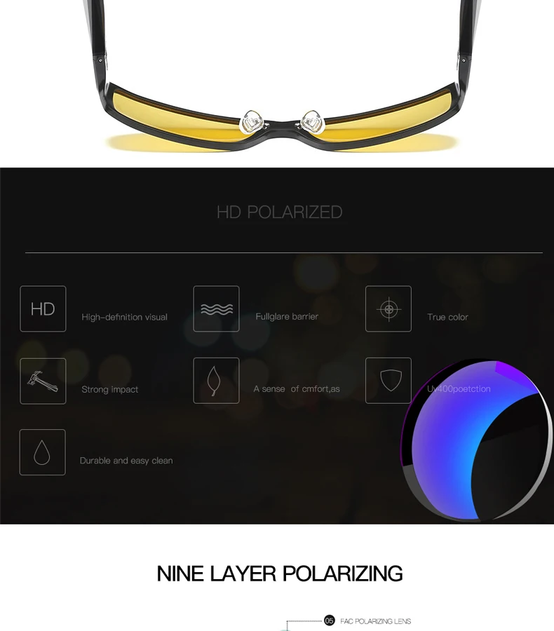 RBEWTP очки ночного видения алюминиевый магний мужские солнцезащитные очки поляризованные Квадратные Зеркальные для глаз мужские очки аксессуары для мужчин