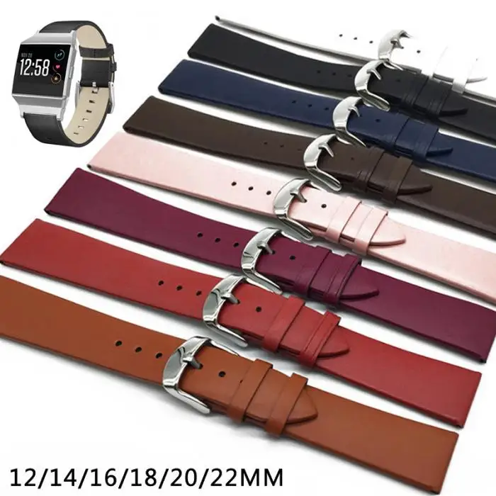 12/14/16/18/20/22mm Watch Band Strap Cow Leather Replacement Watchband for Men Women NGD88