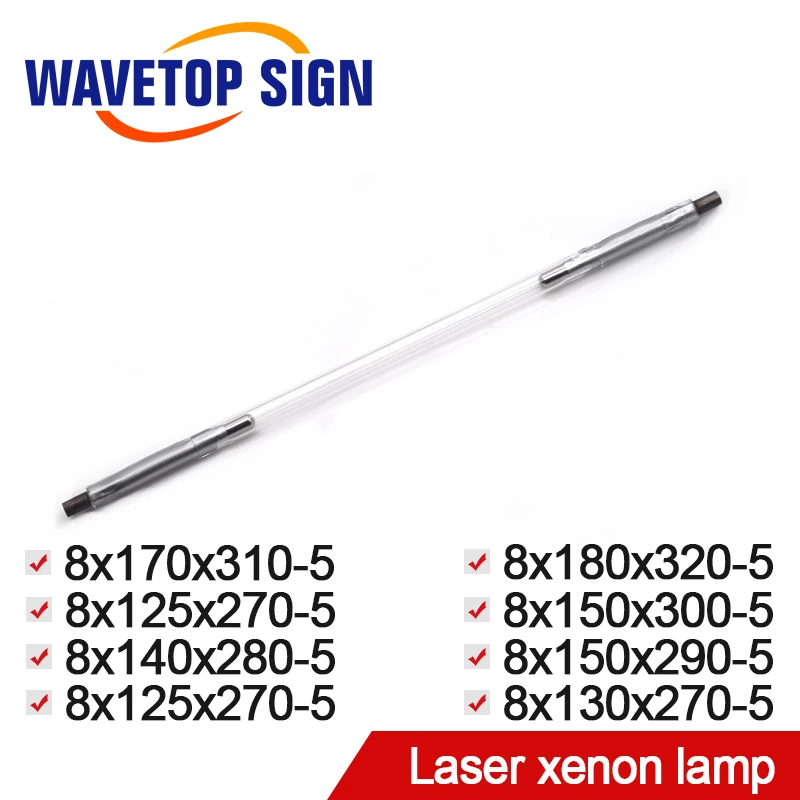 

Laser Xenon Lamp 8*125*270*5 8*140*280*5 Use for Laser Welding Machine Laser Mark Machine Other Size also can be Making