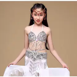 2019 Новый Высокое качество Дети танец живота костюмы 6 цветов для девочек танец живота наряд костюм одежда (бюстгальтер + пояс + платье) 3