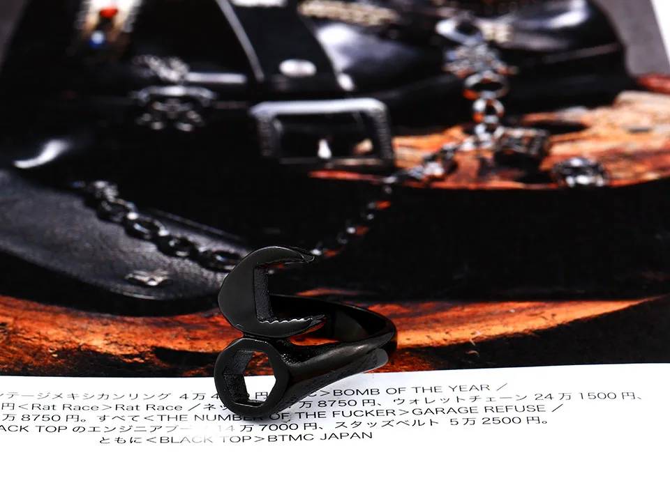 Байер кольцо из нержавеющей стали 316L Горячая Распродажа стиль панк Байкер гаечные ключи человек кольцо инструменты ювелирные изделия LLBR8-021R