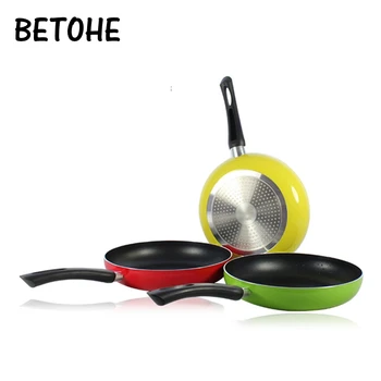 

BETOHE 26cm Non-stick Frying Pan Aluminum Alloy Material Teflon Coating Inside Induction&Gas Cookware Pan 3 Colors