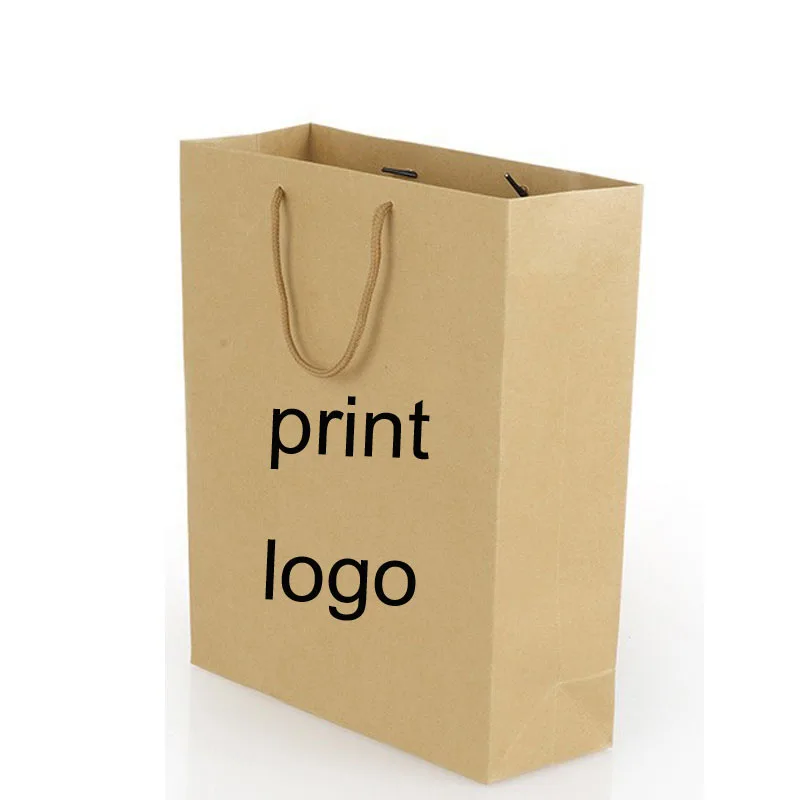 500 шт! 50%-60% стоимость доставки, Заказная крафт-сумка с Сумка для покупок с логотипом, печать Вашего логотипа сумка для покупок Толстая сумка, сделать дизайн