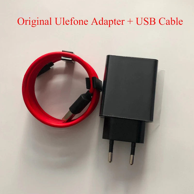 

Original Ulefone Gemini Pro/T1/Armor 2/Armor 2S/Power 3/Power 3S Type-C Adapter Power Charger Plug +USB Cable