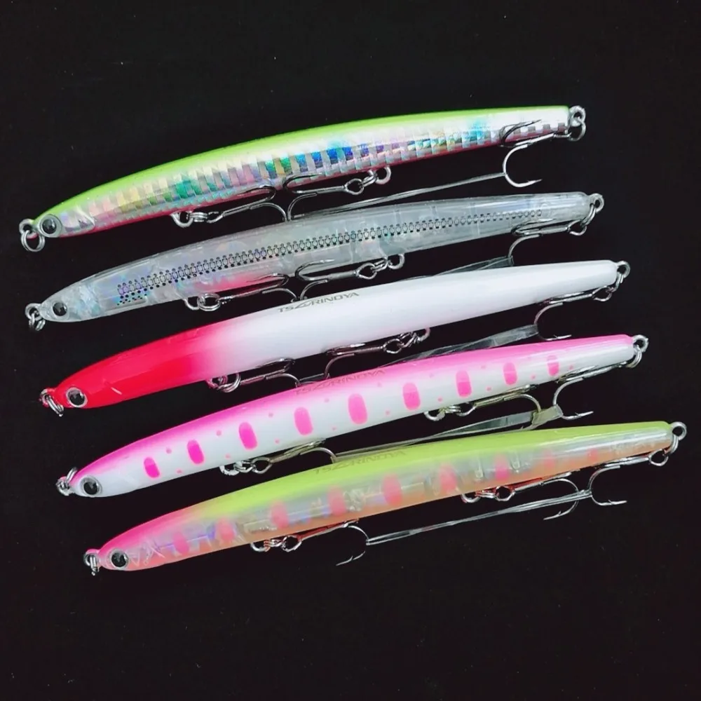 TSURINOYA 5pcs DW47 Sinking Pencil Fishing lure 12g 110mm lures font b Slim b font Artificial