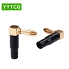 YYTCG-conector adaptador de altavoz de vídeo, Conector de ángulo recto de 90 grados, 4mm, Banana con cabezal para tornillos tipo L para amplificador de poste de encuadernación, 8 Uds. ► Foto 2/6