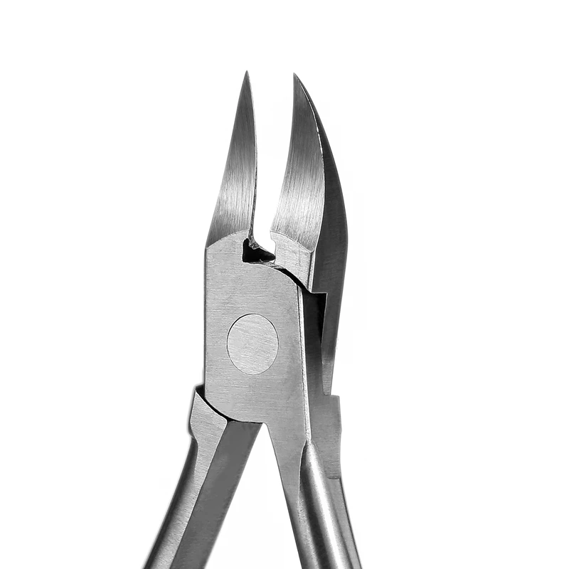 Tesoura de Cutícula de Unhas de Aço Inoxidável Unha Toeunha Manicure Tesoura Cortador Aparador Pedicure Ferramenta He0003 1 Pçs 12 de aço inoxidável unha toenail manicure tesoura