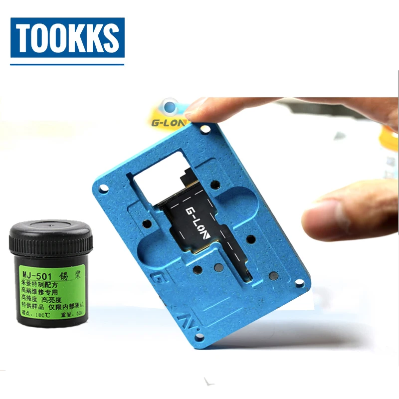

iPhone X Motherboard Planting Tin Fixture BGA Reballing Stencil Soldering Net With Solder Paste for Mortherboard Repair