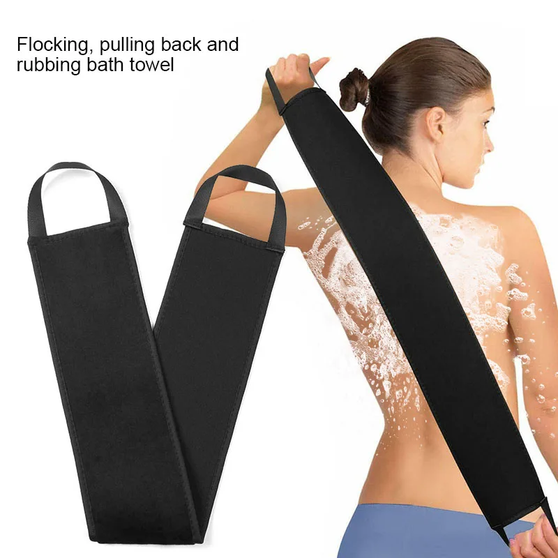 

Back Scrubbing Towel Oil Applicator Flocking Cleaning Body Skin Care Cloth KG66