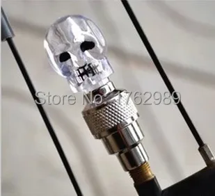 

2pcs Mountain Bicycle Skull MIX LED Flash Light Neon Lamp Cycling Bike Car Tire Tyre Wheel Valve Caps Lights luces led bicicleta