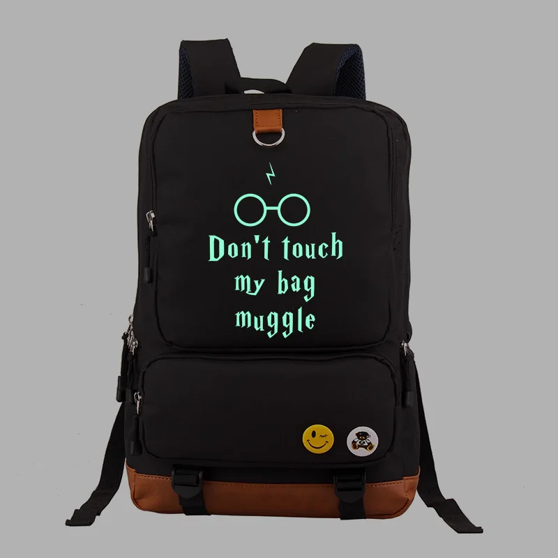 

Harry Potter Luminous school bag Movies Travel Laptop Book Bags students backpacks shoulder bags laptop backpack