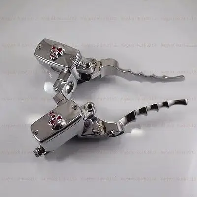 

Red Skull 7/8" 22mm Handlebar Brake Clutch Reservoir Lever For Yamaha Honda Suzuki Kawasaki