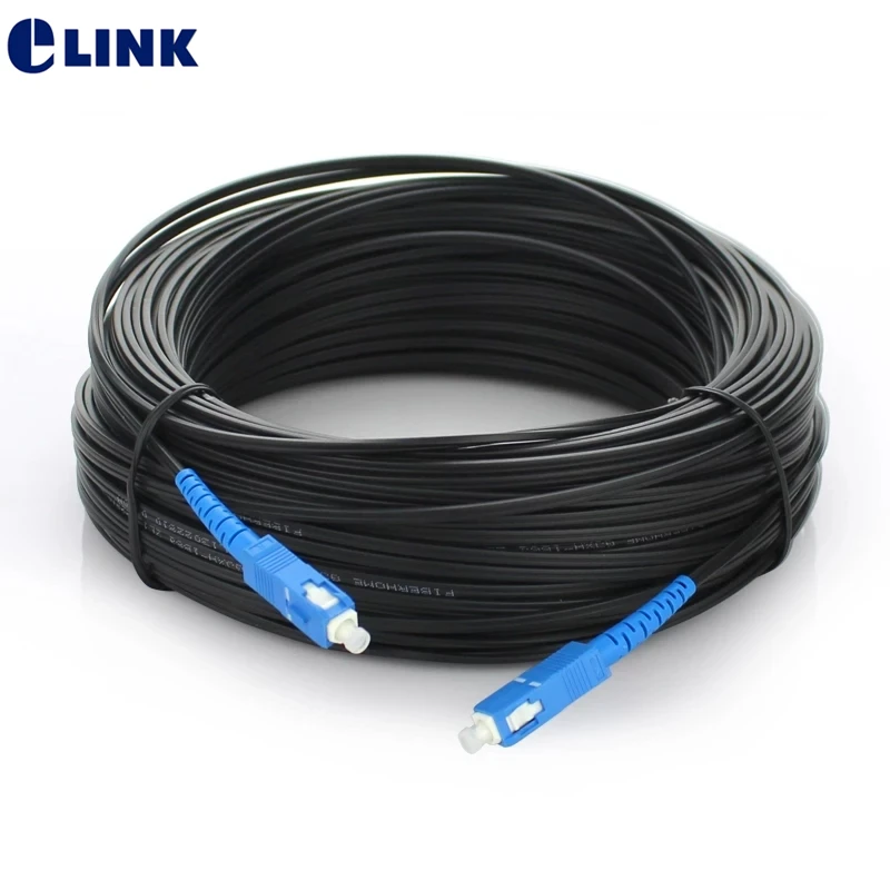 

100M SC UPC Outdoor Drop optic patch cord Cable single mode Simplex FTTH Drop Fiber Optic Cable G657A jumper cable free shipping