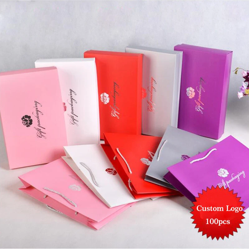 

5 Color Customizable Logo Paper Box Usable Underwear Box Gift Premium Paper Box Hair Packing